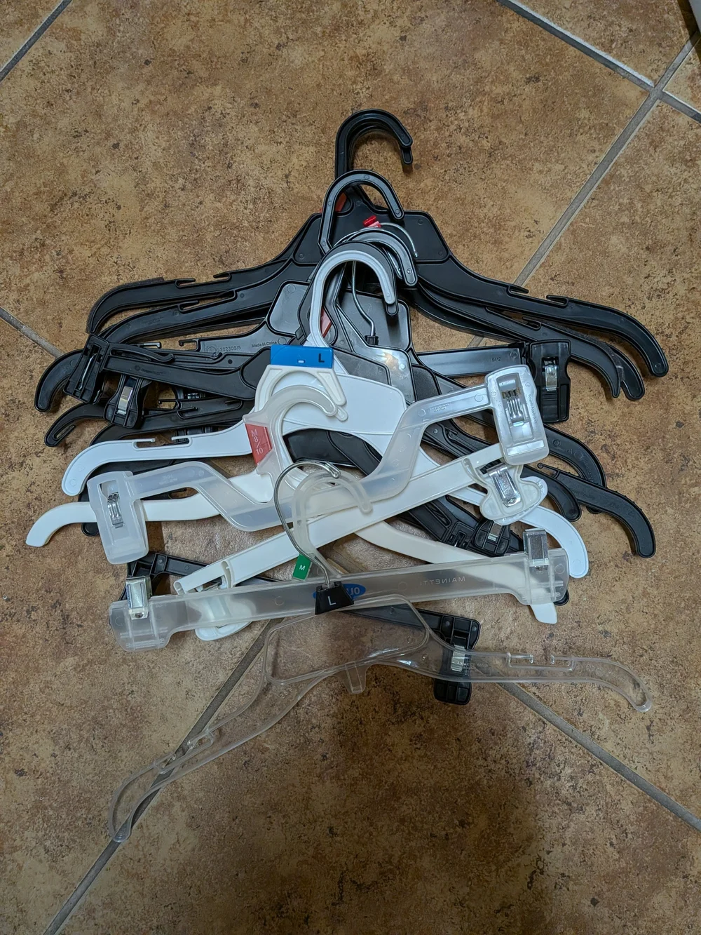Kids Plastic Hangers - Pink, Purple, White, Black